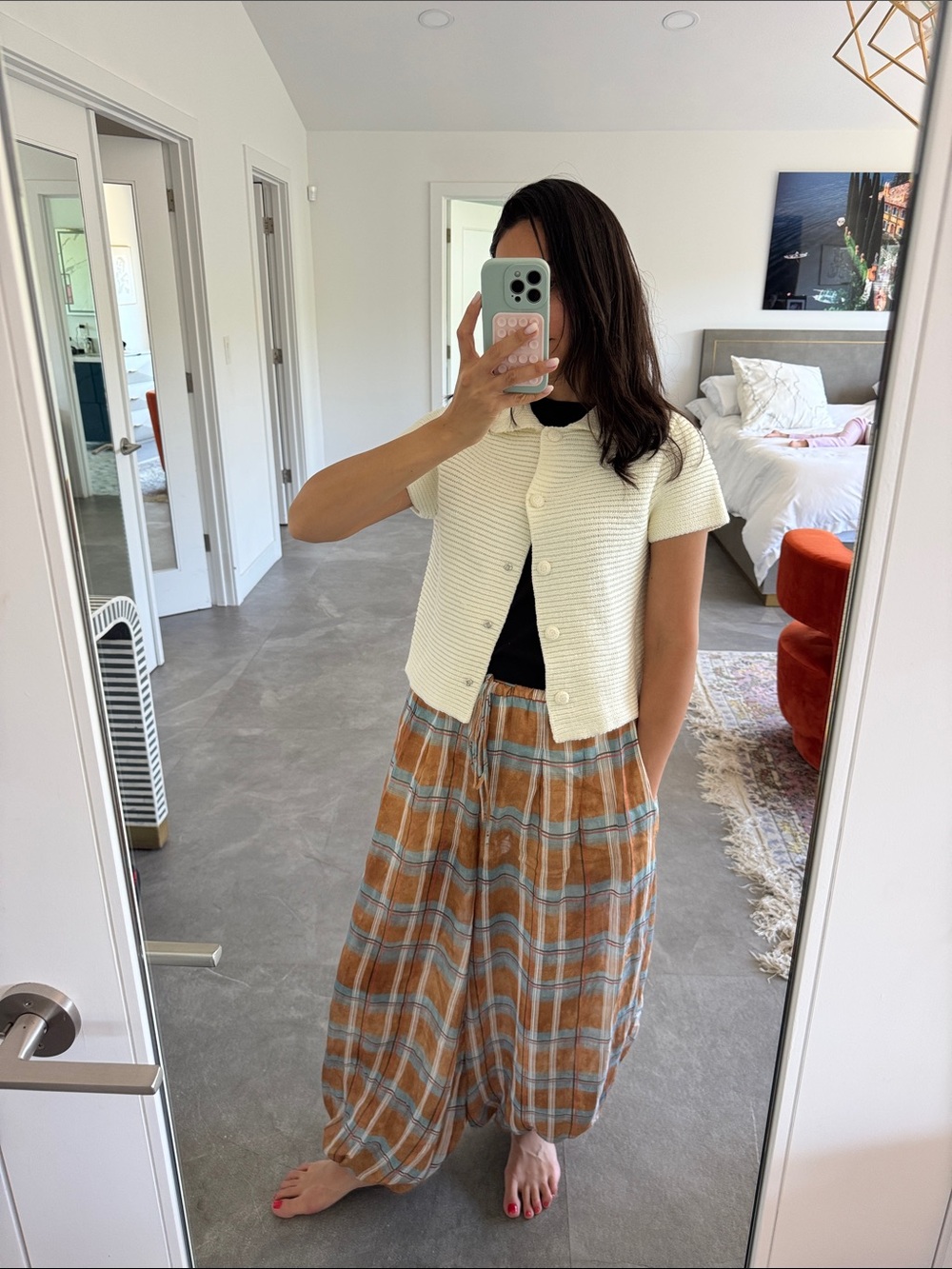 Zara ivory cardigan - Small